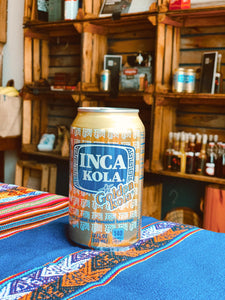 Inca Kola - Koffeinhaltige Limonade aus Peru - aus der Flasche oder Dose